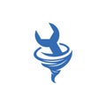 Mechanic Tornado logo vector template, Creative Twister logo design concepts, icon symbol, Illustration