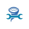 Mechanic Tornado logo vector template, Creative Twister logo design concepts, icon symbol, Illustration
