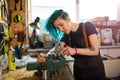 Mechanic Woman at Work Royalty Free Stock Photo