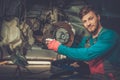 Mechanic in a workshop Royalty Free Stock Photo