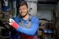 Mechanic in a workshop Royalty Free Stock Photo