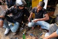 Mechanic at workshop on Malik Bazaar in Kolkata