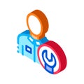 Mechanic Wrench isometric icon vector illustration