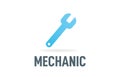 Mechanic wrench vector logo image