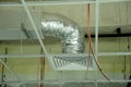 Mechanical air conditioning ducting and diffuser Royalty Free Stock Photo