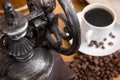 Mechanical antique coffee grinder Royalty Free Stock Photo