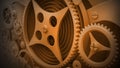 Mechanical Background with Gears Royalty Free Stock Photo