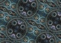 mechanical background, steampunk fractal tile