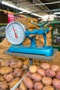 Mechanical balance at the Medellin retail market Royalty Free Stock Photo