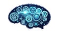 Mechanical Brain with Gears, Symbolizing Intelligence Innovation, vector design Generative AI Royalty Free Stock Photo