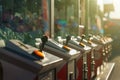 Mechanical claw game machine. Royalty Free Stock Photo