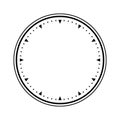 Mechanical clock face, bezel. Watch dial with minute and hour marks. Timer or stopwatch element. Blank measuring circle Royalty Free Stock Photo