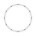 Mechanical clock face, bezel. Watch dial with minute and hour marks. Timer or stopwatch element. Blank measuring circle Royalty Free Stock Photo