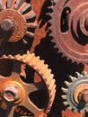 Mechanical collage made of gears