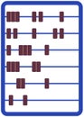 Mechanical device for performing arithmetic calculations. Counting abacus for working with numbers Royalty Free Stock Photo