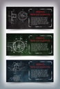 Mechanical engineering drawings on blackboard Royalty Free Stock Photo