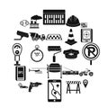 Mechanical engineering icons set, simple style Royalty Free Stock Photo