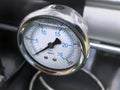 Pressure Gauge of High Pressure Hydraulic System Royalty Free Stock Photo