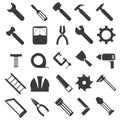 Mechanical equipment icons set Royalty Free Stock Photo