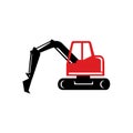 Mechanical Excavator Digger Retro Icon Royalty Free Stock Photo