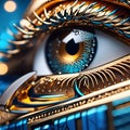 mechanical eye, AI-Images Royalty Free Stock Photo