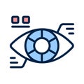 Mechanical eye vector, artificial intelligence icon design