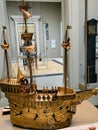 The Mechanical Galleon is an elaborate nef or table ornament in the form of a ship, which is also an automaton and clock.