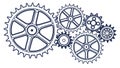 Mechanical Gears Abstract Technology Illustration, vector design Generative AI Royalty Free Stock Photo
