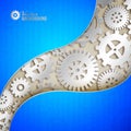 Mechanical gears background. Royalty Free Stock Photo