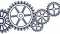 Mechanical Gears Border Frame Vector Design, vector design Generative AI Royalty Free Stock Photo