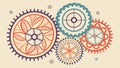 Mechanical Gears And Cogs Industrial Vector Icon, vector design Generative AI Royalty Free Stock Photo