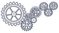 Mechanical Gears Interlocking: Precision, Engineering, and Motion, vector design Generative AI Royalty Free Stock Photo