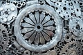 Mechanical gears join together, abstract join gears