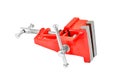 Mechanical hand vise clamp Royalty Free Stock Photo