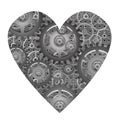 Mechanical heart - vector Royalty Free Stock Photo