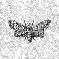 Mechanical insect. Hand drawn beautiful vector illustration