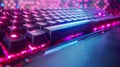 mechanical keyboard with customizable macro keys and vibrant backlit lighting for gaming