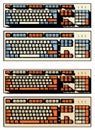 Mechanical keyboard retro style Royalty Free Stock Photo