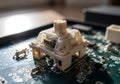 Mechanical Keyboard Switch and PCB Internals - Ultra Macro Royalty Free Stock Photo
