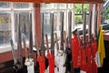 Mechanical lever frame inside signal box, Highley.