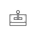 Mechanical lever outline icon