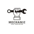 Mechanical logo and icons Vector Royalty Free Stock Photo