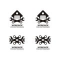 Mechanical logo and icons Vector