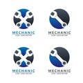 Mechanical logo and icons Vector