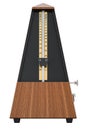 Mechanical metronome, front view. 3D rendering