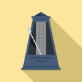 Mechanical metronome icon, flat style Royalty Free Stock Photo