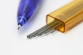 Mechanical pencil and leads Royalty Free Stock Photo