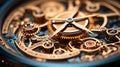 Mechanical Precision: Interconnected Gears in Close-up Royalty Free Stock Photo