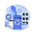 Mechanical recycling abstract concept vector illustration.