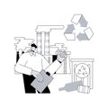 Mechanical recycling abstract concept vector illustration.